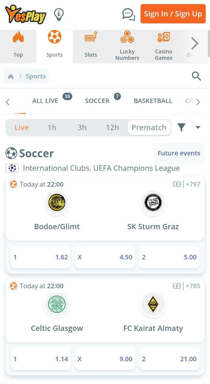 YesPlay sportsbook