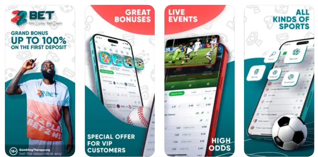22bet in mobile phone