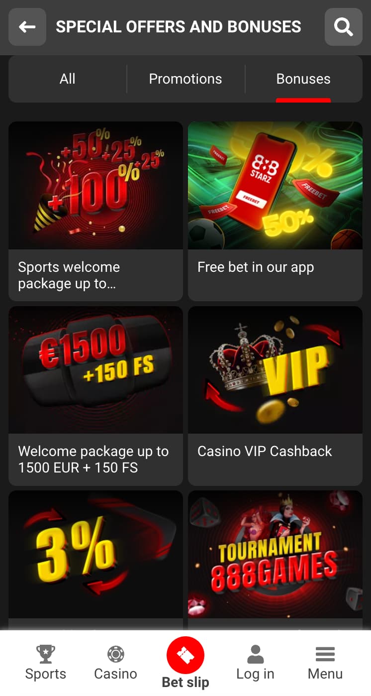 Bonus programme for players