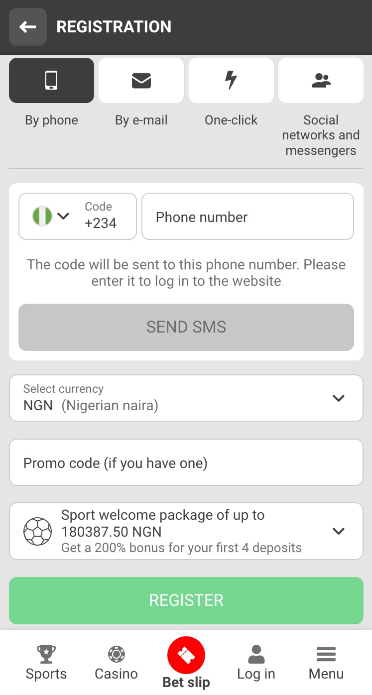 Registration by phone