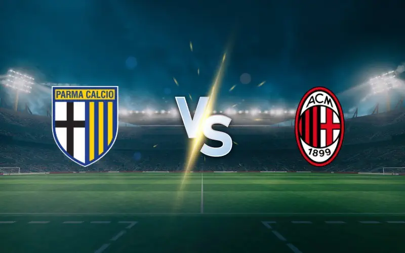 مباراة بين بارما وميلان في الدوري الإيطالي على ملعب إينيو تارديني