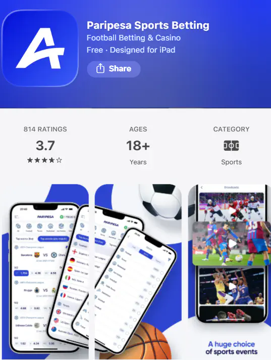 Download PariPesa app via App Store 