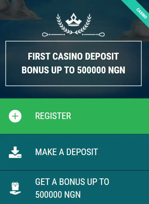 Interfaccia di 22bet casino su mobile