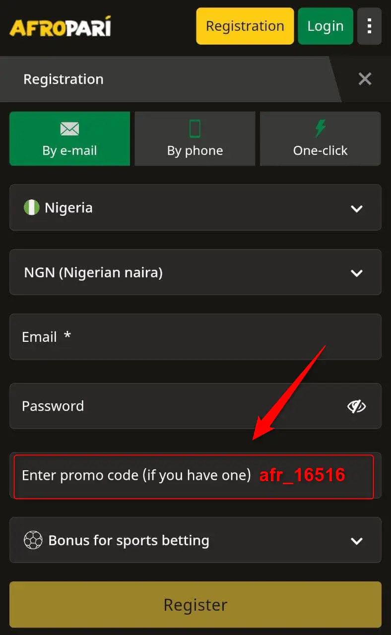 How to use the Afropari promo code