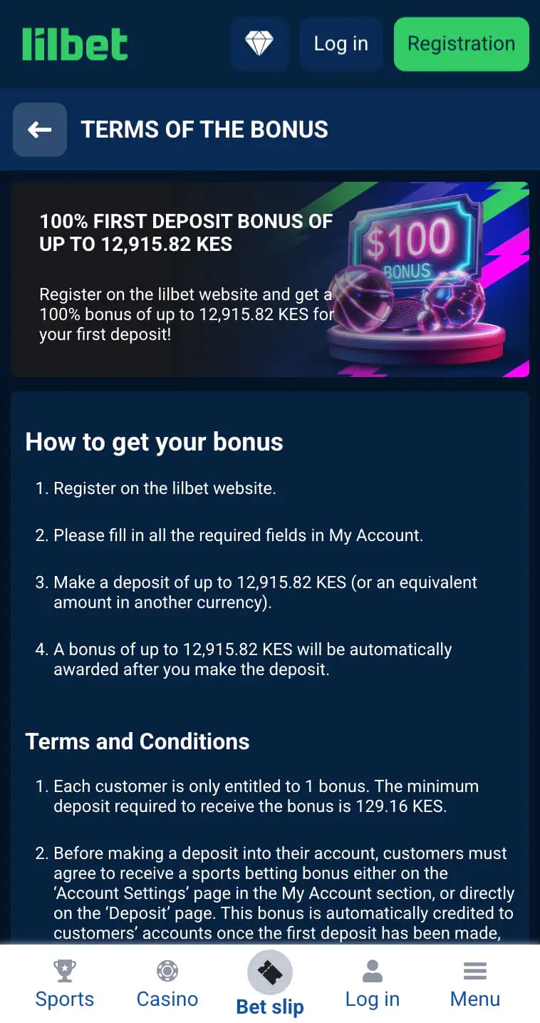 Lilbet Welcome bonus
