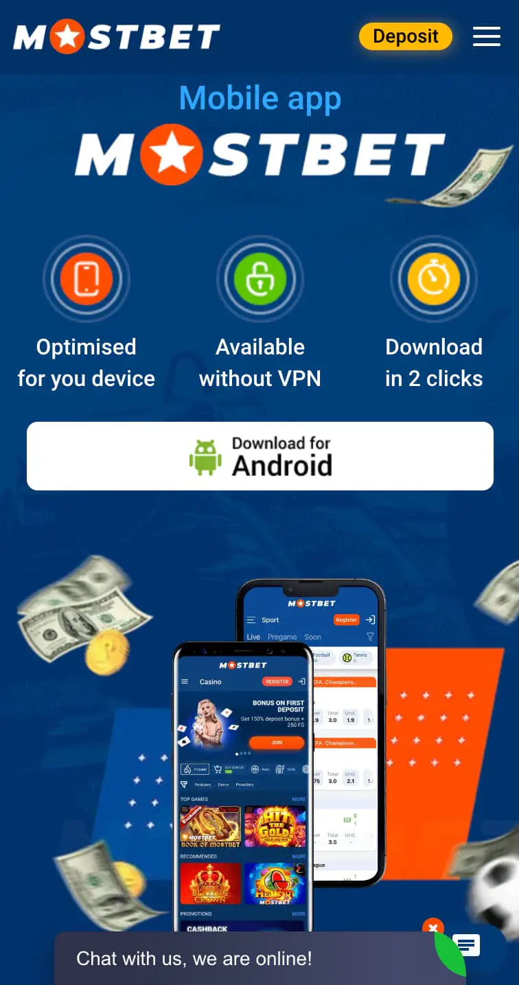 Mostbet app download for Android