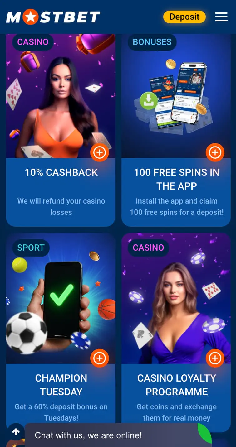 Mostbet App Bonuses