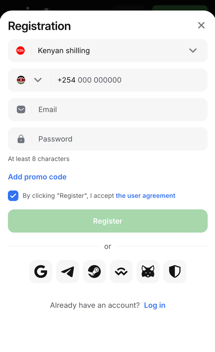 1win new registration option