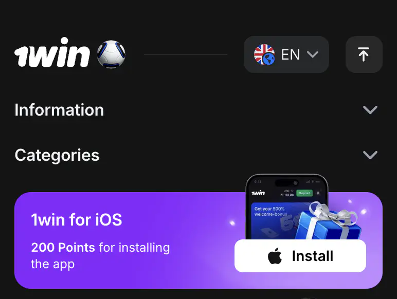 1win app ios dowload