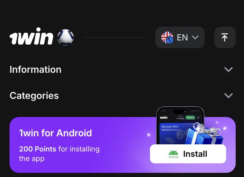 1win app android download