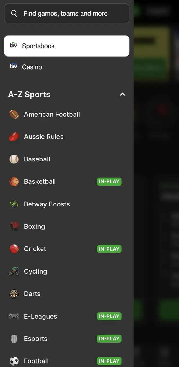 betway sportsbook