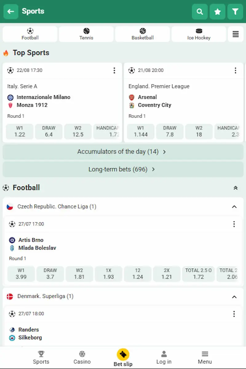 Betwinner Sportsbook