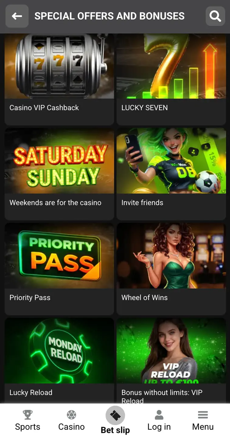 WinWin Casino Bonuses