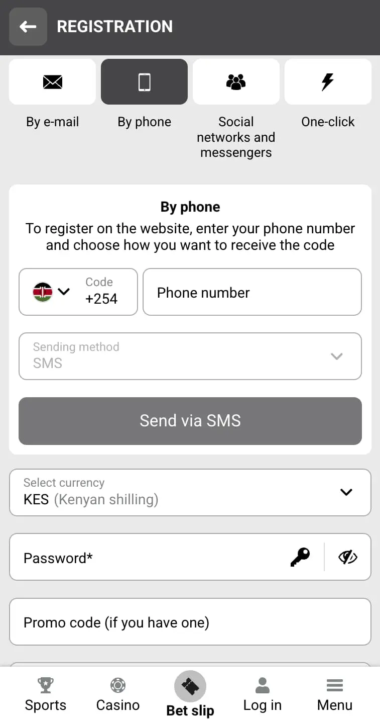 Register on WinWin Casino