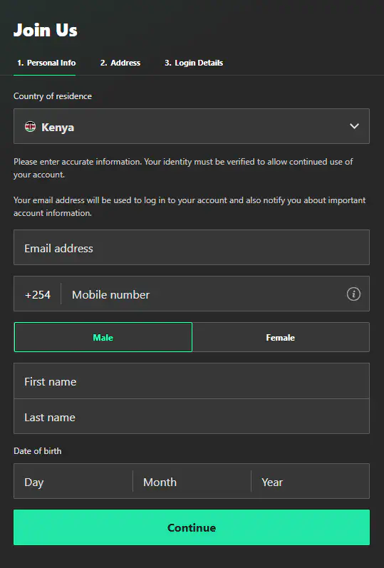 Bet365 registration process