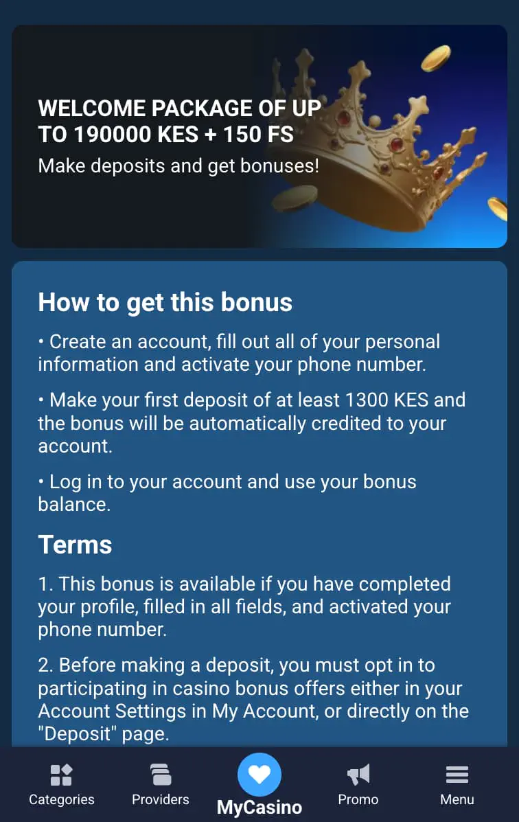 1xBet Casino Bonus
