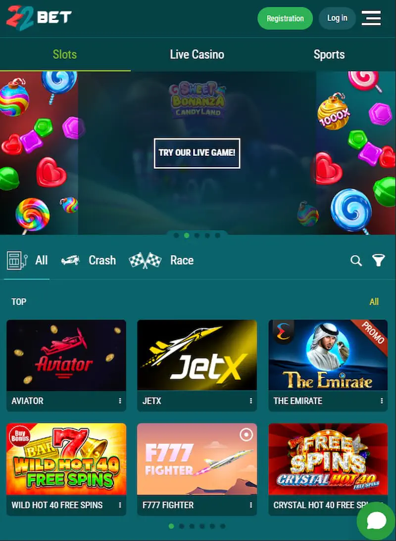 22bet games