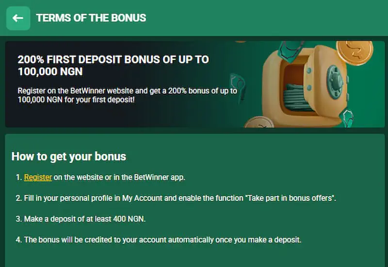 Sport welcome bonus