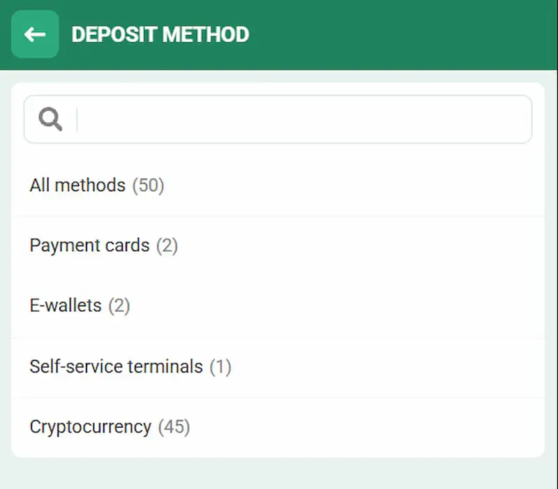 Betwinner deposit metod